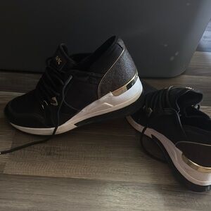 Michael Kors Black and Gold Sneakers